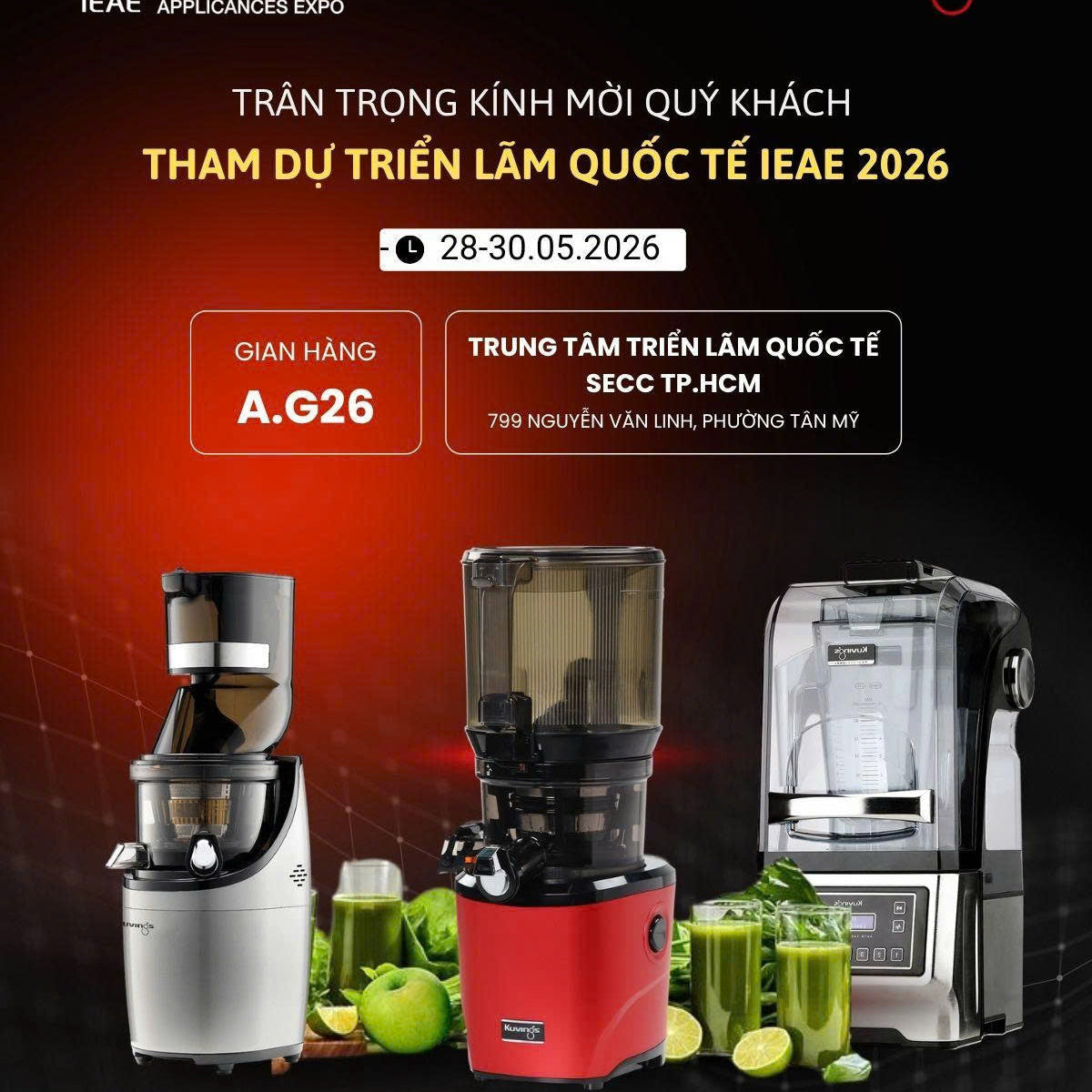 Kuvings tại IEAE HCM 2026 – Triển lãm Quốc Tế Điện Tử & Thiết Bị Thông Minh Việt Nam 2026